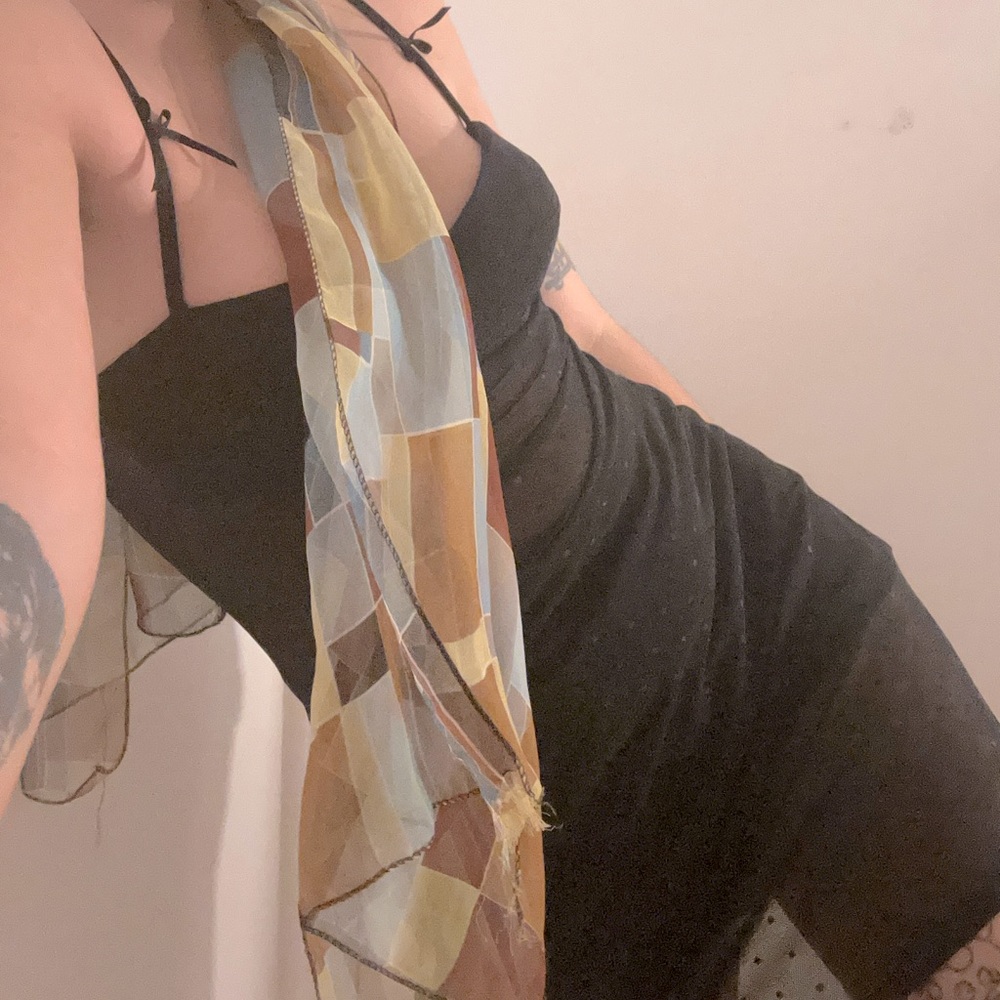 Rampage 90s vintage sheer black mesh dress